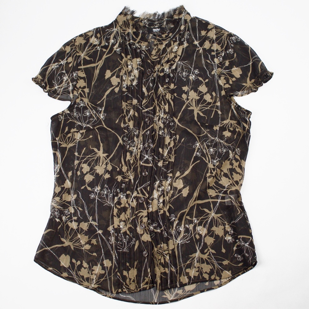 Merona | Sheer Floral Work Top